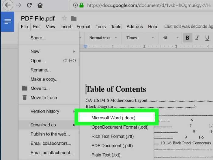 How to convert a PDF file to a Word document?